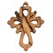 Handcrafted Olive Wood Cross Pendant: Bethlehem Made Floral Design Symbolizing Faith | 35x26mm